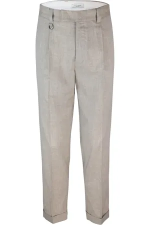 Paolo Pecora Homme, Pantalons, Gris, Taille: M Pantalon Slim Ceinturé