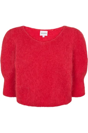 American Dreams Femme, Pulls, Rouge, Taille: 40 FR Pull Alpaga en Rouge Lipstick