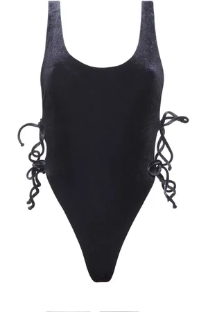 Reina Olga Femme, Maillots de bain, Noir, Taille: 40 FR Maillot de Bain Grunge en Velours Noir