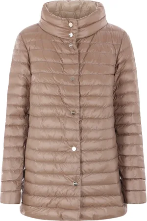 HERNO Femme, Vestes, Brun, Taille: 38 FR Doudoune Moyenne Chantilly Tortora