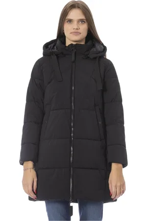 BALDININI Femme, Vestes, Noir, Taille: 44 FR Manteau long matelassé avec poches extérieures