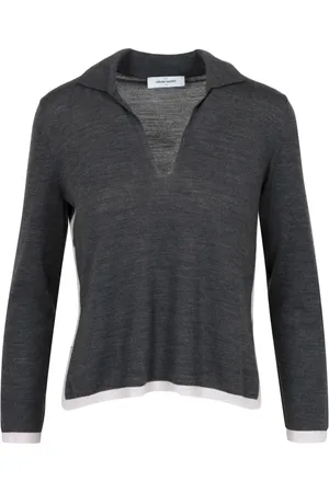 Gran Sasso Femme, Pulls, Gris, Taille: 38 FR Pull Polo Cachemire Gris