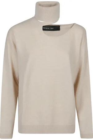FEDERICA TOSI Femme, Pulls, , Taille: 38 FR Pull Col Roulé avec Découpe