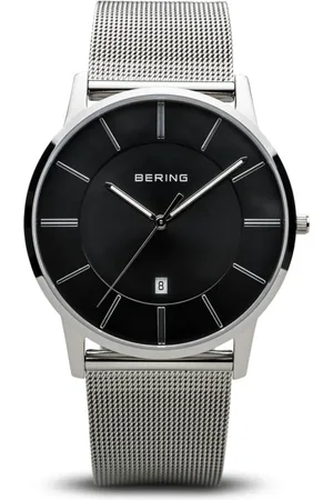 Bering Homme, Accessoires, Gris, Taille: ONE Size Montre homme argent brillant 13139-002