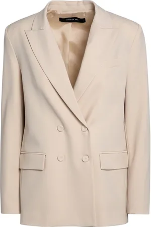 FEDERICA TOSI Femme, Vestes, Jaune, Taille: 38 FR Veste à Double Boutonnage