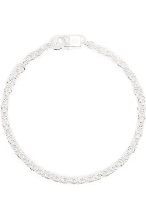 Hatton Labs Homme, Accessoires, Gris, Taille: L Fermoir Homard Ton Argent Logo Gravé Bijoux