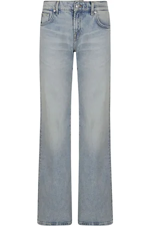 7 for all Mankind Femme, Jeans, Bleu, Taille: W29 Jean Évasé Sahara Bleu Clair