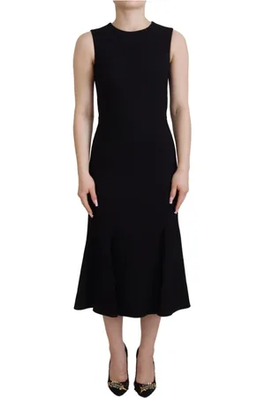 Dolce & Gabbana Femme, Robes, Noir, Taille: 38 FR Robe Noire Élégante Évasée
