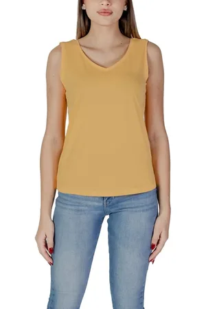 B YOUNG Femme, Tops, Jaune, Taille: 38 FR Hauts & T-shirt en Coton Jaune