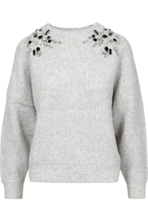 Kaos Femme, Pulls, Gris, Taille: 40 FR Pull en Laine Mélangée Gris Clair