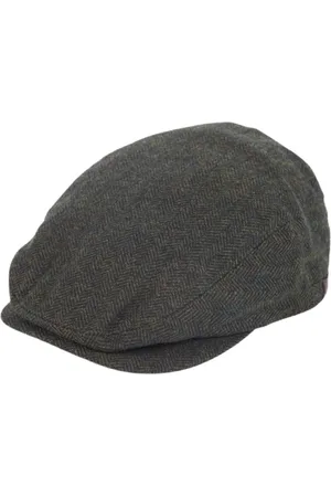 Barbour Unisex, Accessoires, Vert, Taille: S Chapeau Coppola en Laine à Pois