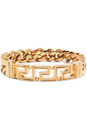 VERSACE Homme, Accessoires, Jaune, Taille: M Bracelet Chaîne Greca