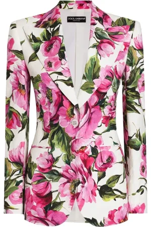Dolce & Gabbana Femme, Vestes, Multicolore, Taille: 42 FR Blazer Blanc avec Lacets et Épaulettes