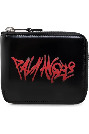 Palm Angels Homme, Accessoires, Noir, Taille: ONE Size Portefeuille en cuir écologique
