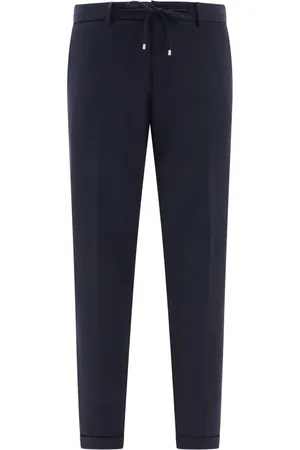 Briglia 1949 Homme, Pantalons, Bleu, Taille: L Pantalon Bleu en Laine à Cordon