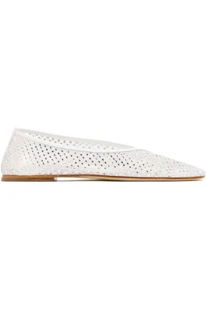 Dear Frances Femme, Chaussures, Blanc, Taille: 41 EU Chaussures en Cuir Blanc avec Cristaux