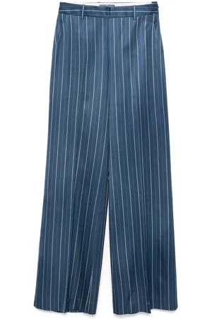 ERMANNO SCERVINO Femme, Pantalons, Bleu, Taille: 36 FR Pantalon Bleu Océan à Fermeture Éclair Latérale