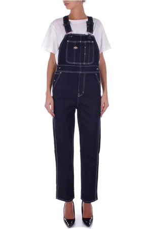 Dickies Femme, Combinaisons et Ensembles, Bleu, Taille: 36 FR Robe Salopette en Denim avec Poches