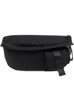 Iceberg Homme, Sacs, Noir, Taille: ONE Size Sac banane avec logo