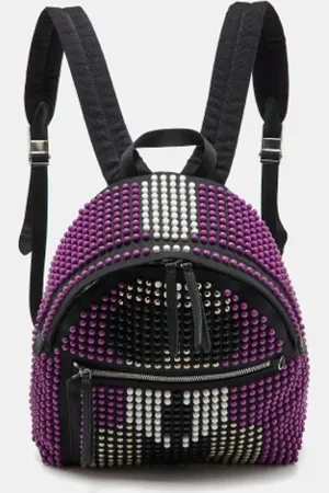 Fendi Femme, Pre-owned, Noir, Taille: ONE Size Pre-owned Nylon sacs-dos