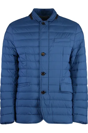 MOORER Homme, Vestes, Bleu, Taille: M Veste rembourrée avec inserts en cuir