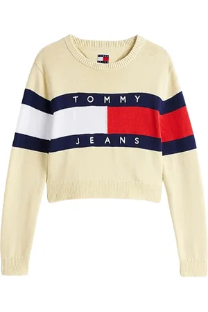 Tommy Hilfiger Femme, Pulls, Jaune, Taille: 42 FR Pull à blocs de couleur