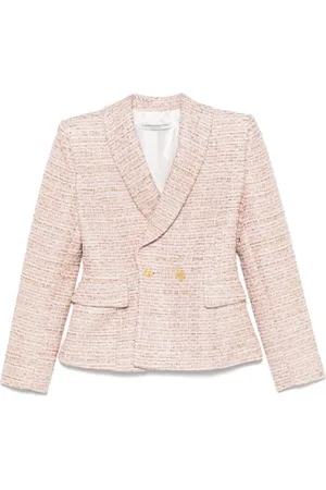 Alessandra Rich Femme, Vestes, Rose, Taille: 36 FR Veste rose à double boutonnage avec poches à rabat