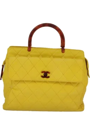 CHANEL Femme, Pre-owned, Jaune, Taille: ONE Size Pre-owned Cuir sacs-chanel