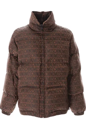 Moschino Homme, Vestes, Brun, Taille: M Doudoune avec Logo en Marron