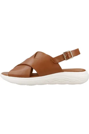 Geox Femme, Chaussures, Brun, Taille: 39 EU Sandales plates élégantes pour femmes