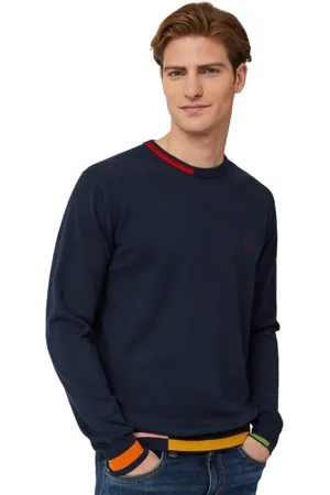 HARMONT&BLAINE Homme, Pulls, Bleu, Taille: M Pull Avec Détails