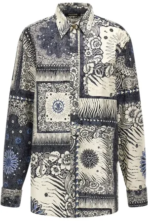 Roberto Cavalli Femme, Blouses et Chemises, Multicolore, Taille: 38 FR Chemise à imprimé bandana