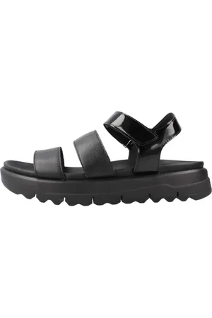Geox Femme, Chaussures, Noir, Taille: 40 EU Sandales plates élégantes pour femmes