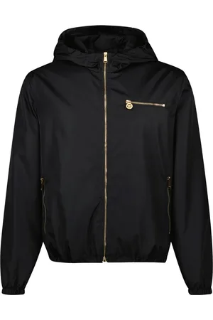 VERSACE Homme, Vestes, Noir, Taille: L Veste Coupe-Vent en Nylon Noir