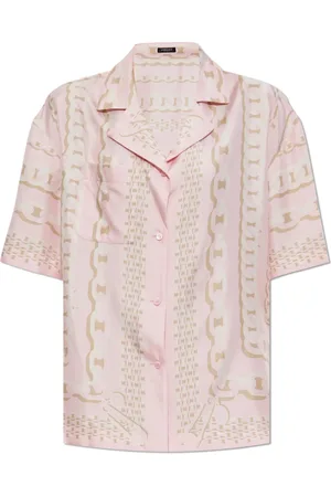 VERSACE Femme, Blouses et Chemises, Rose, Taille: 38 FR Chemise en soie avec impression de trésor