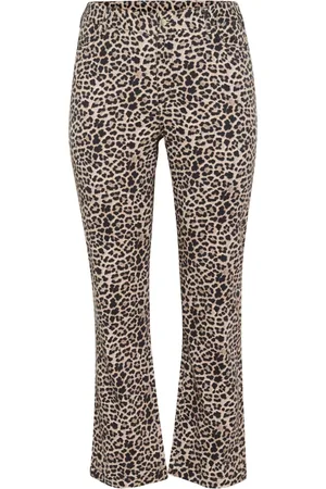 Kaffe Femme, Jeans, Multicolore, Taille: 44 FR Leopard Print Straight Leg Jeans