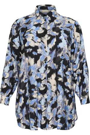 Kaffe Femme, Blouses et Chemises, Multicolore, Taille: 48 FR Graphique Chemise Tunique Robe