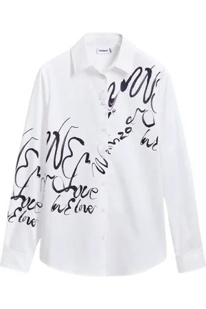 Desigual Femme, Blouses et Chemises, Blanc, Taille: 42 FR Chemise à Manches Longues Femme Printemps/Été