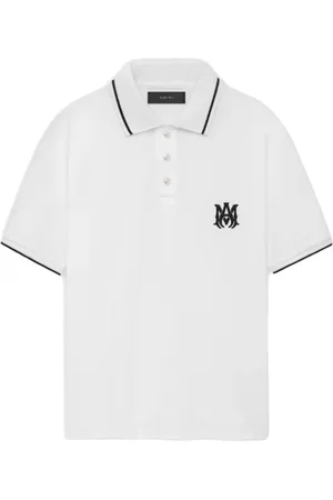 AMIRI Homme, Tops, Blanc, Taille: M Polo Core Logo Blanc T-shirts Polos