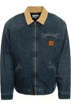 Carhartt Homme, Vestes, Bleu, Taille: S Veste en denim Detroit avec doublure matelassée