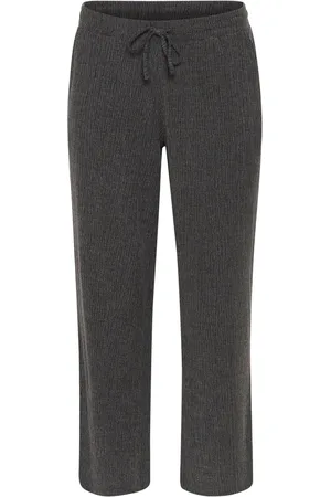 Kaffe Femme, Pantalons, Gris, Taille: 44 FR Pantalon gris foncé en mélange décontracté