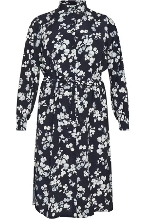 Kaffe Femme, Robes, Multicolore, Taille: 56 FR Robe Chemise Marine Flower