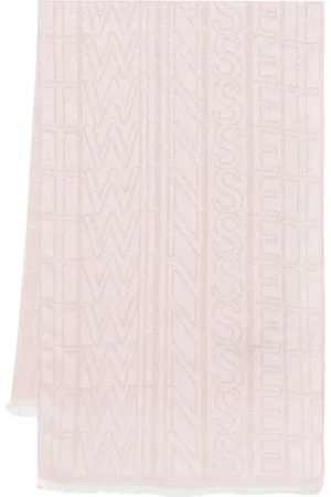 Twin-Set Femme, Accessoires, Rose, Taille: ONE Size Écharpe Rose à Paillettes avec Bord Effiloché