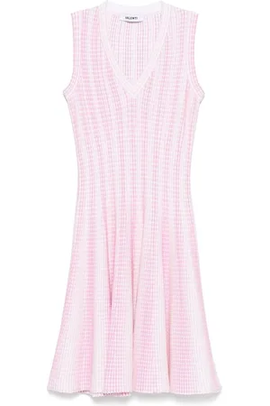 ANTONINO VALENTI Femme, Robes, Rose, Taille: 38 FR Robe Rose Chewing-Gum Texturée Col en V