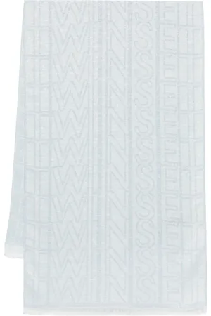 Twin-Set Femme, Accessoires, Bleu, Taille: ONE Size Écharpe Bleue à Paillettes Forme Rectangle