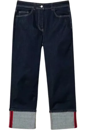 Twin-Set Femme, Jeans, Noir, Taille: W28 Jean avec ourlet plié