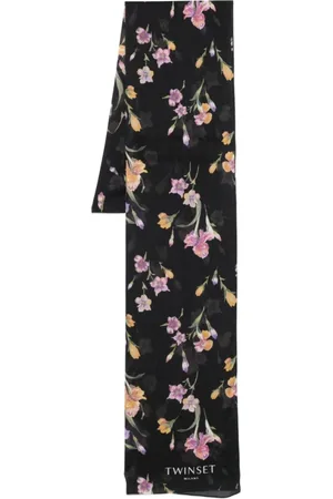 Twin-Set Femme, Accessoires, Multicolore, Taille: ONE Size Écharpe Imprimée Florale MultiCouleur Forme Rectangle