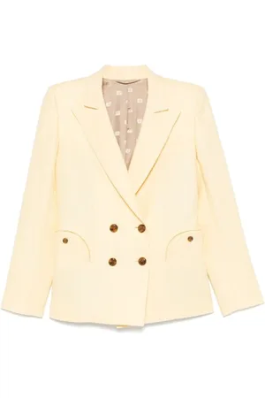 Blazé Milano Femme, Vestes, , Taille: 38 FR Veste Jaune Beurre à Double Boutonnage