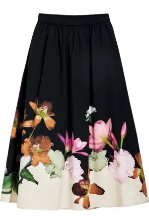Desigual Femme, Jupes, Noir, Taille: 36 FR Jupes longues en coton pour femmes
