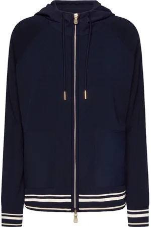 Elena Miro Femme, Sweatshirts et sweats à capuche, Bleu, Taille: 38 FR Top Maglia Élégant